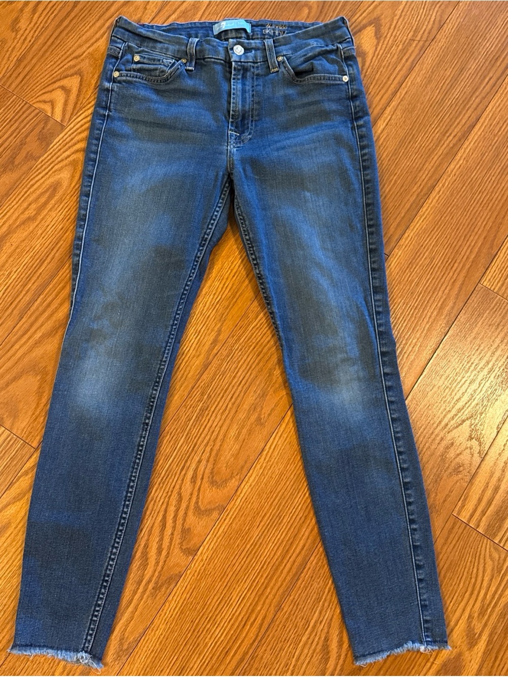 7 for all mankind Women’s Dark Blue Skinny Jeans
